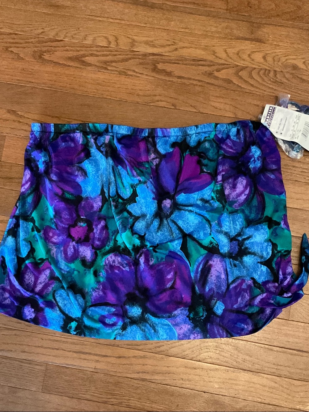 Jantzen Teal & Purple Floral Swim Beach Top